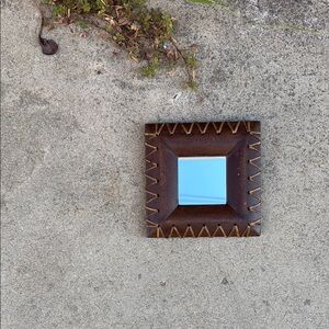 Vintage, Wood, Rustic Brown Wall Mirror